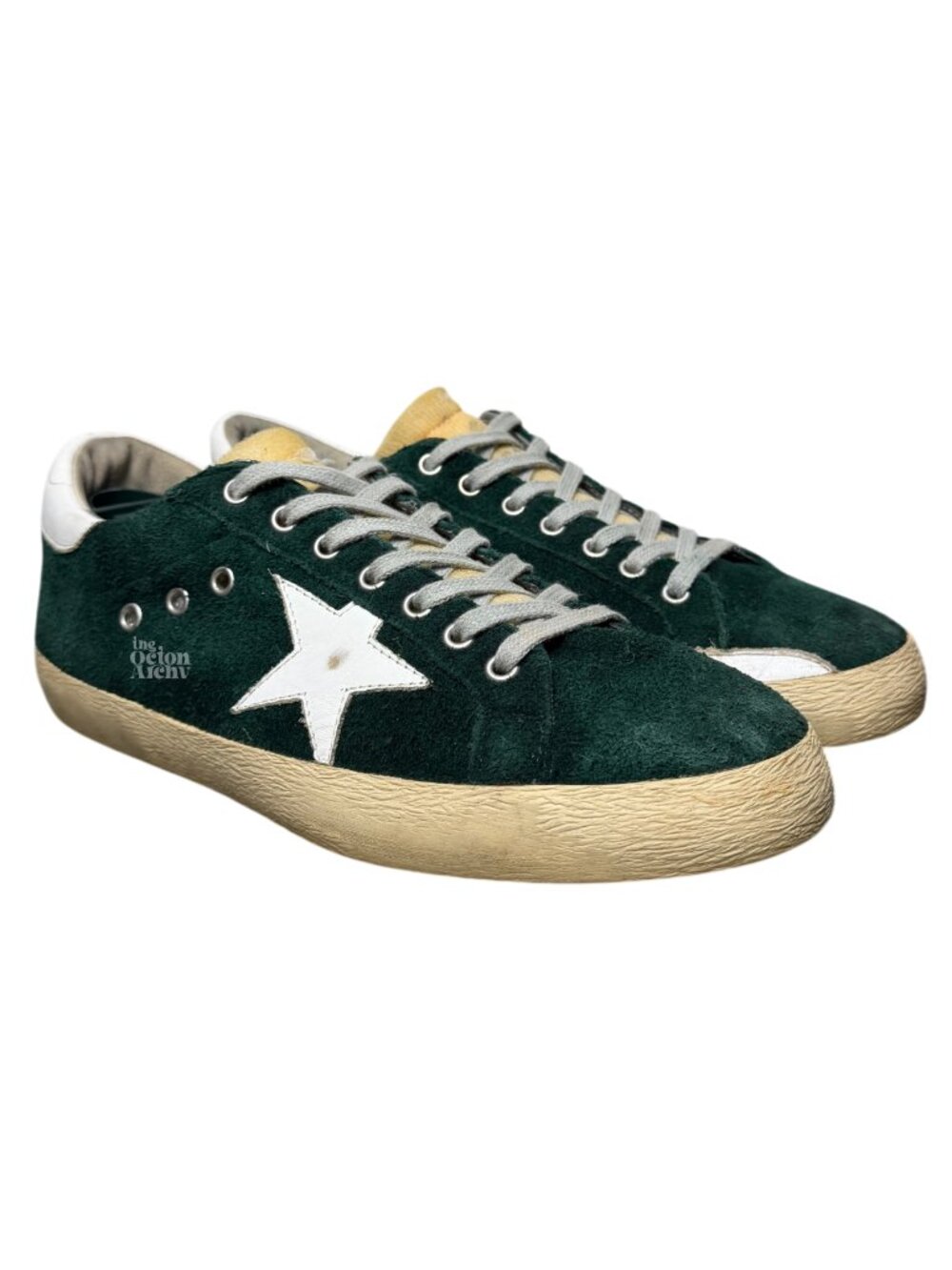 Size 43 Golden Goose Superstar 'Pine Green Suede/White' Pre-Owned